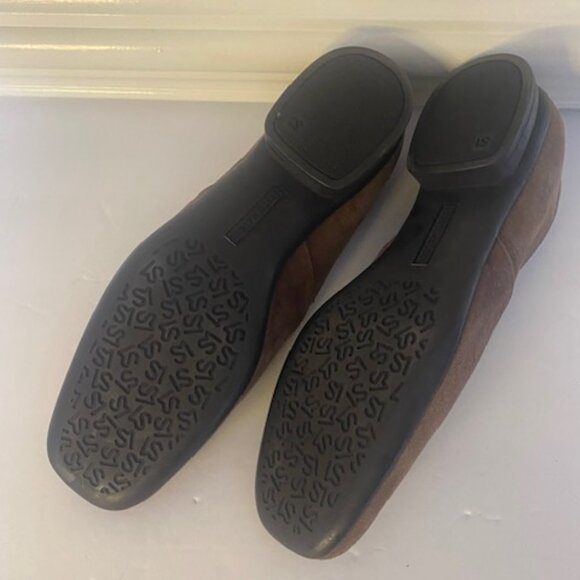 Sesto Meucci Brown Metallic Suede Slip On Women's Flats Size 6.5N - Picture 6 of 7
